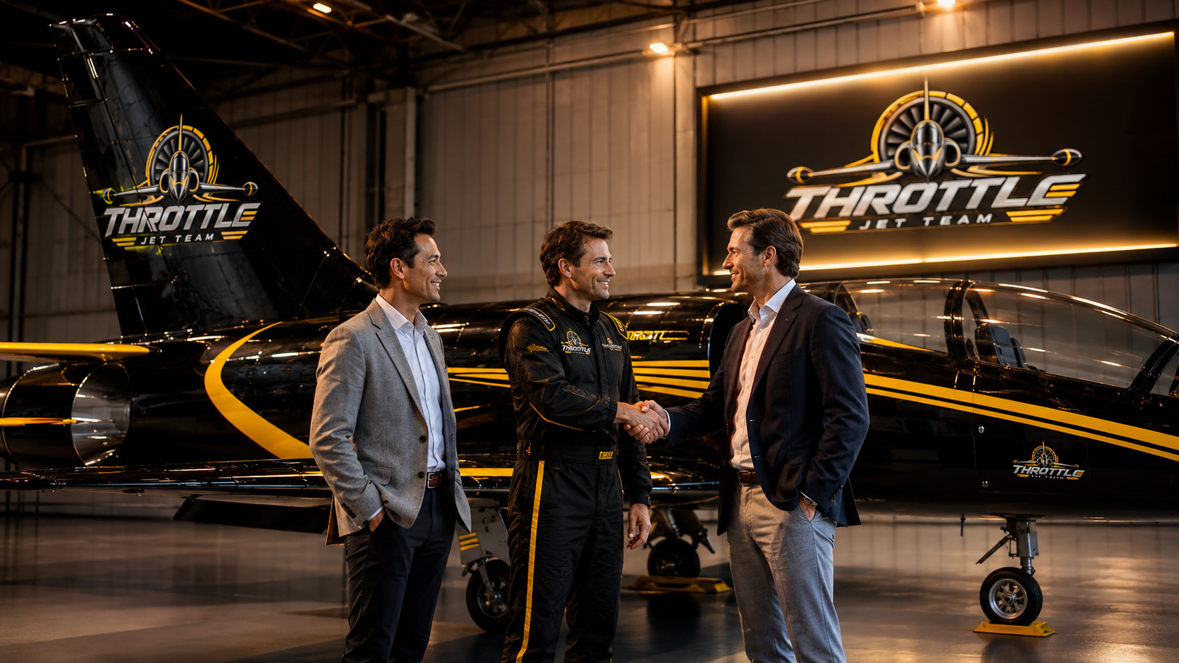 Throttle Jet Team partner hospitality hangar